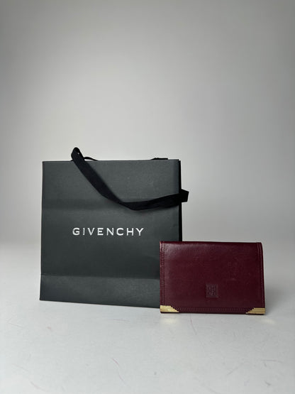 Vintage Givenchy Flapable Leather Card Holder Purple