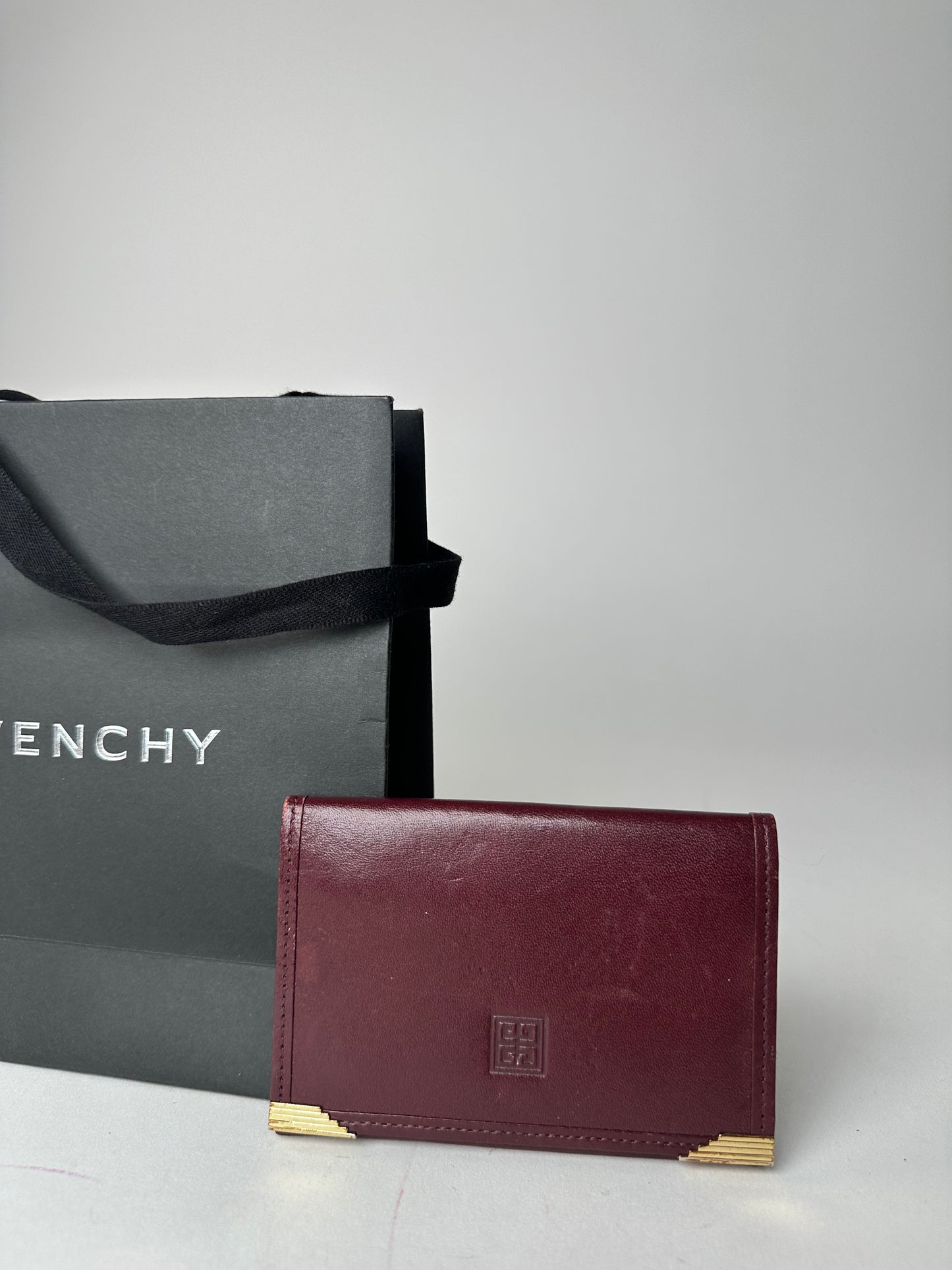 Vintage Givenchy Flapable Leather Card Holder Purple