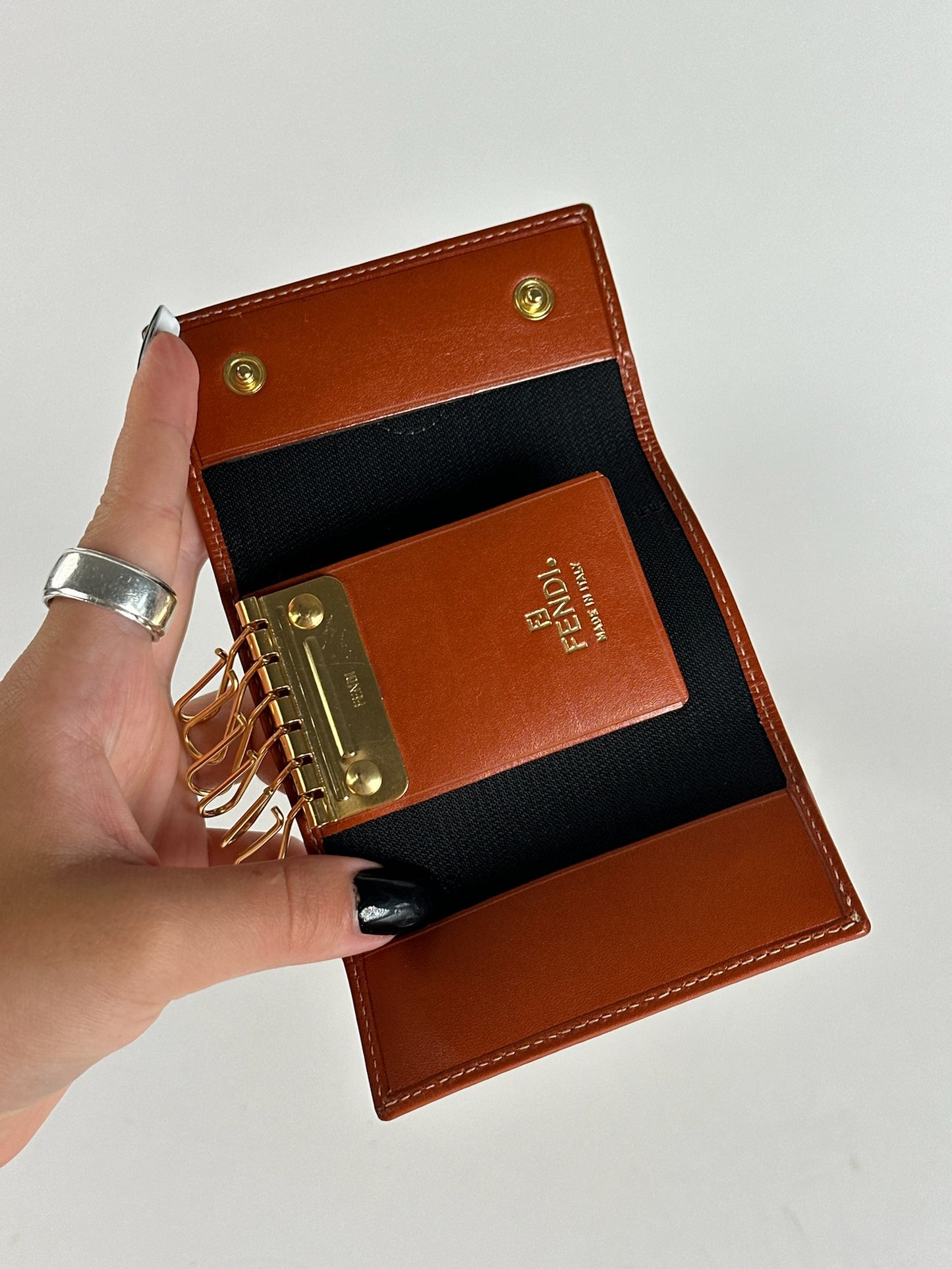 Vintage Fendi Roma Key Holder Brown