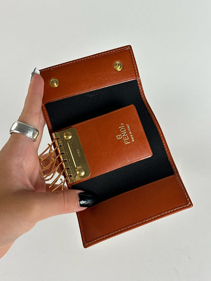 Vintage Fendi Roma Key Holder Brown