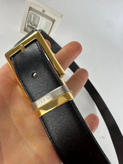 Givenchy Leather Belt Set Black New