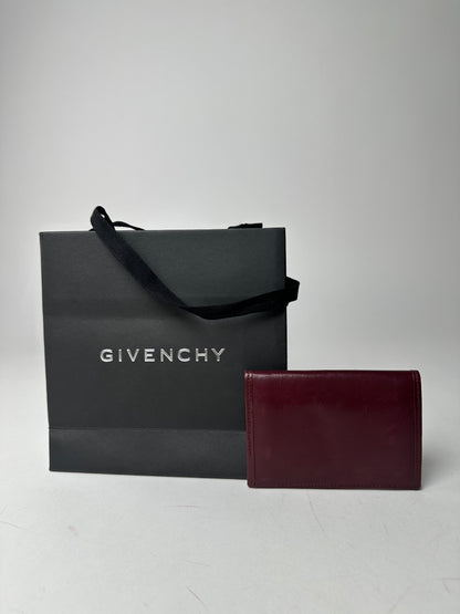 Vintage Givenchy Flapable Leather Card Holder Purple