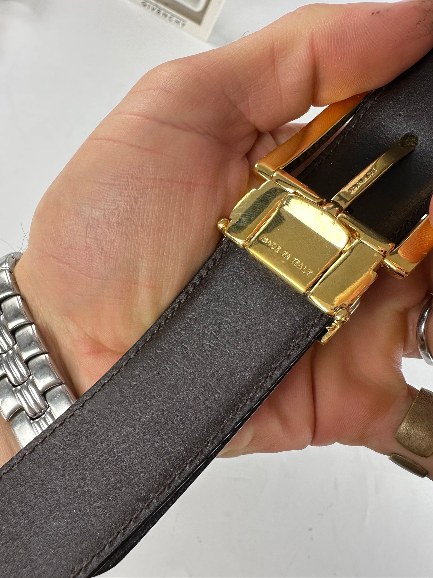 Givenchy Leather Belt Set Black New