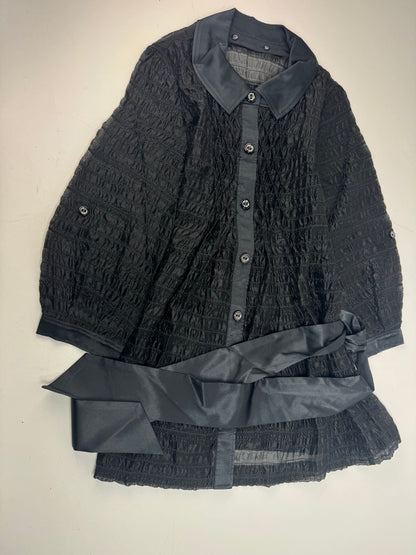 Vintage Courreges Transparent Trenchcoat Black M