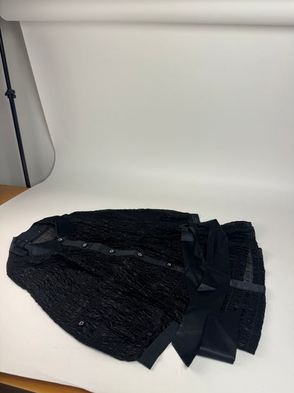 Vintage Courreges Transparent Trenchcoat Black M