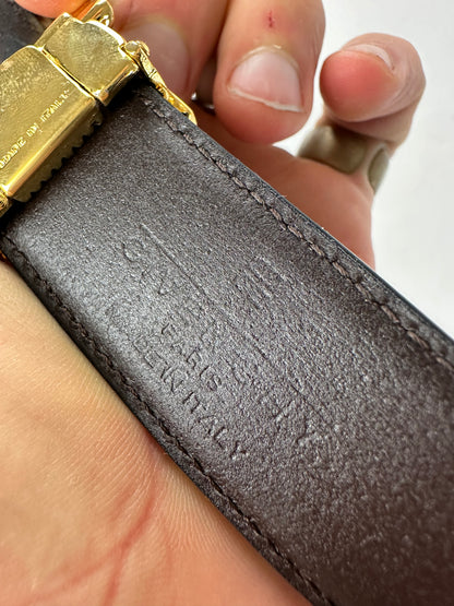 Givenchy Leather Belt Set Black New