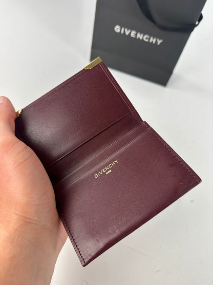 Vintage Givenchy Flapable Leather Card Holder Purple