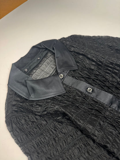 Vintage Courreges Transparent Trenchcoat Black M