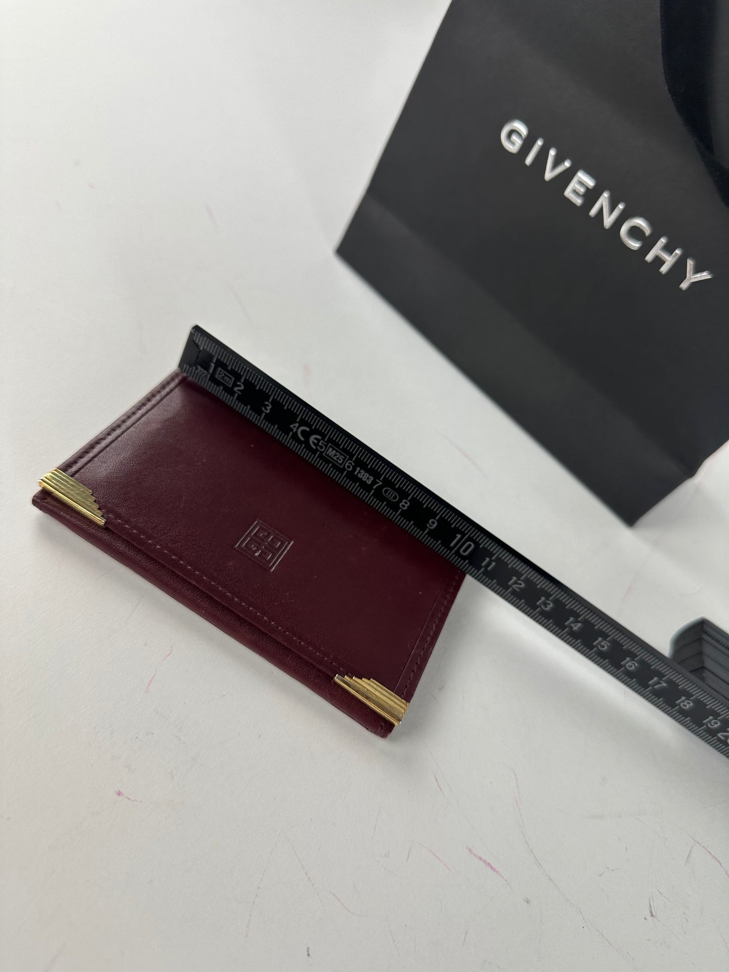Vintage Givenchy Flapable Leather Card Holder Purple