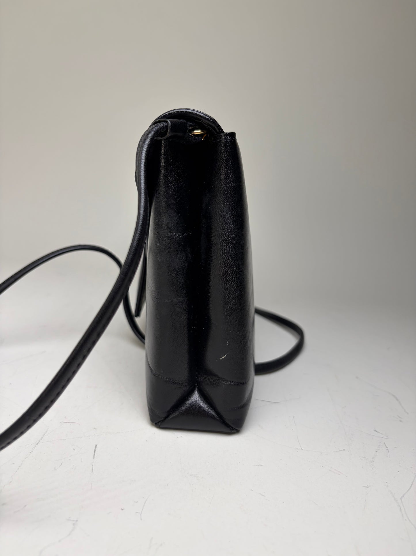 Vintage Givenchy Leather Clutch Bag Black Gold