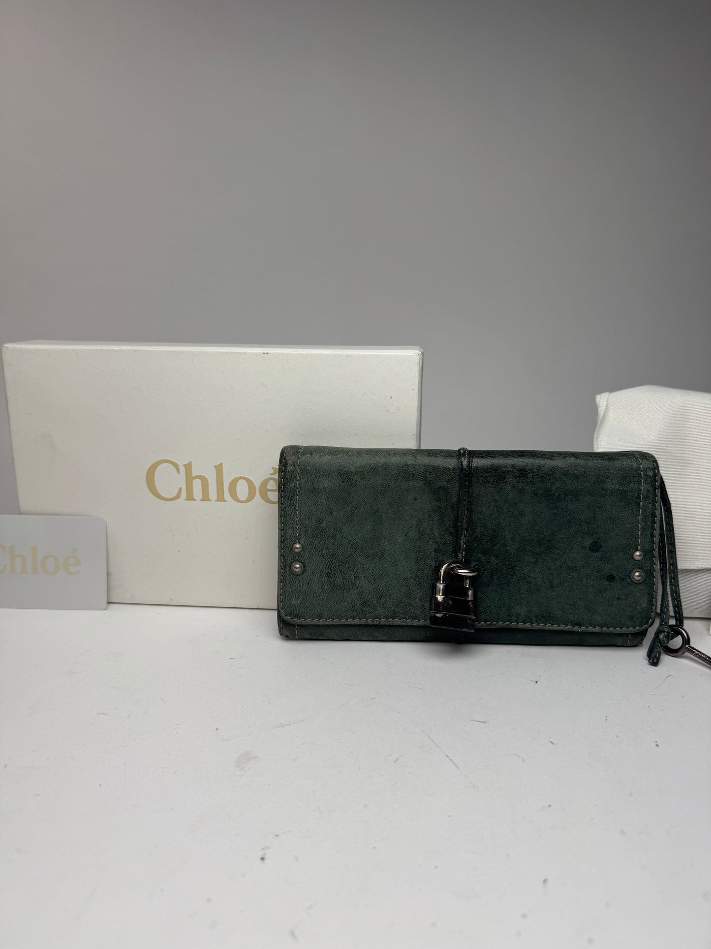 Vintage Chloe Paddington Leather wallet Blue