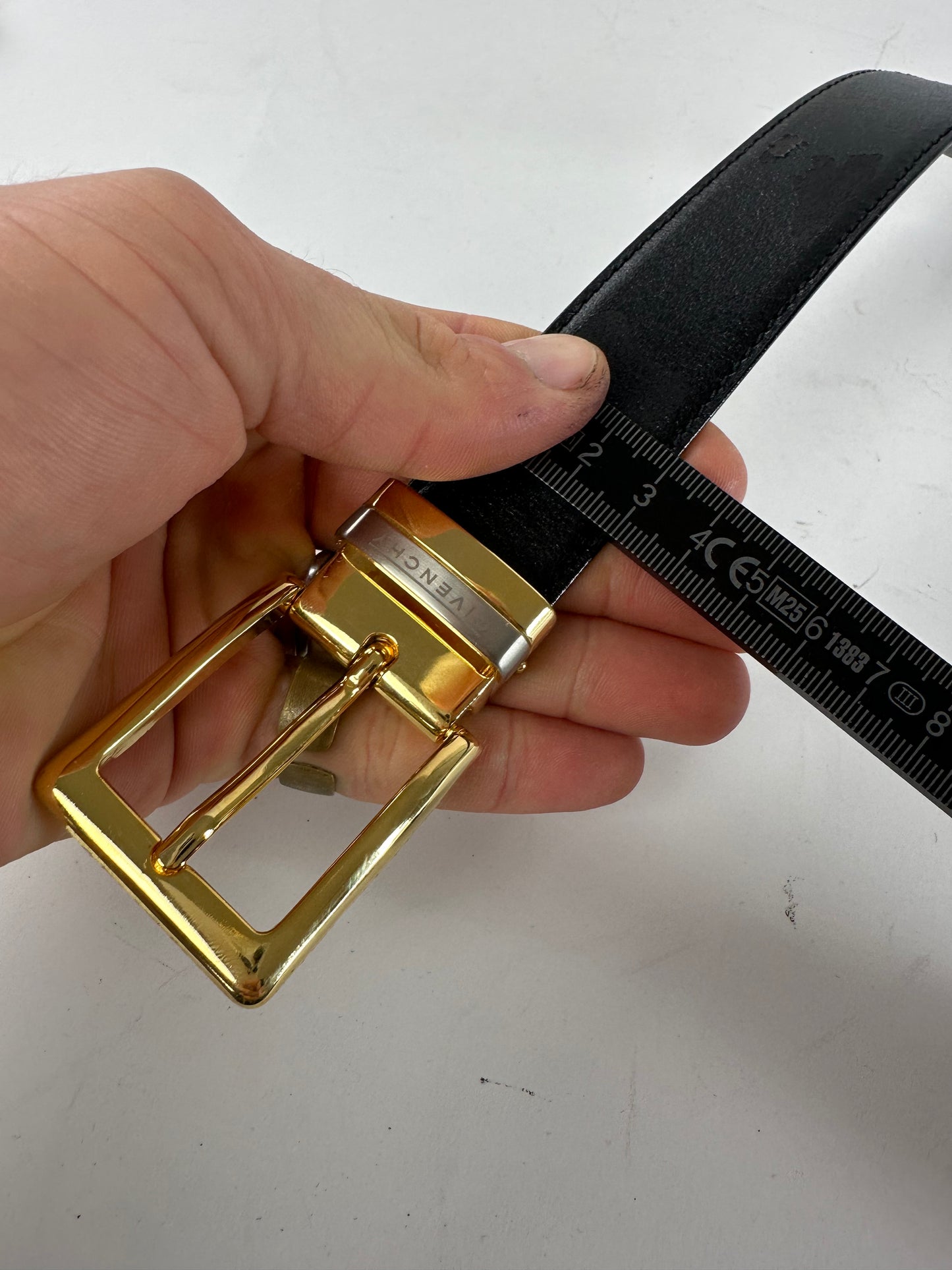 Givenchy Leather Belt Set Black New