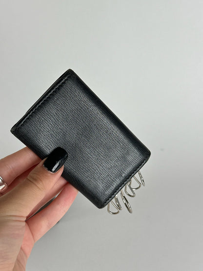 Vintage Gucci leather key holder black
