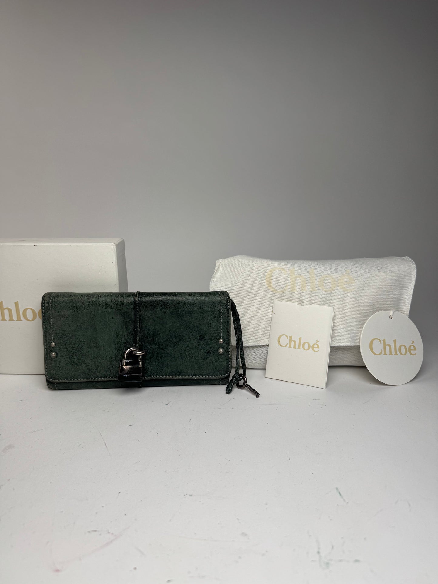 Vintage Chloe Paddington Leather wallet Blue