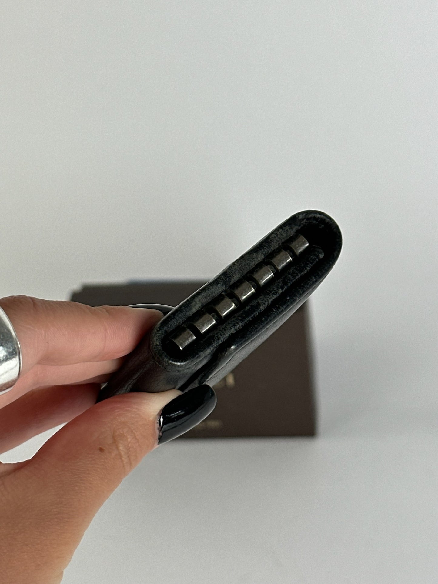 Vintage Gucci leather key holder black