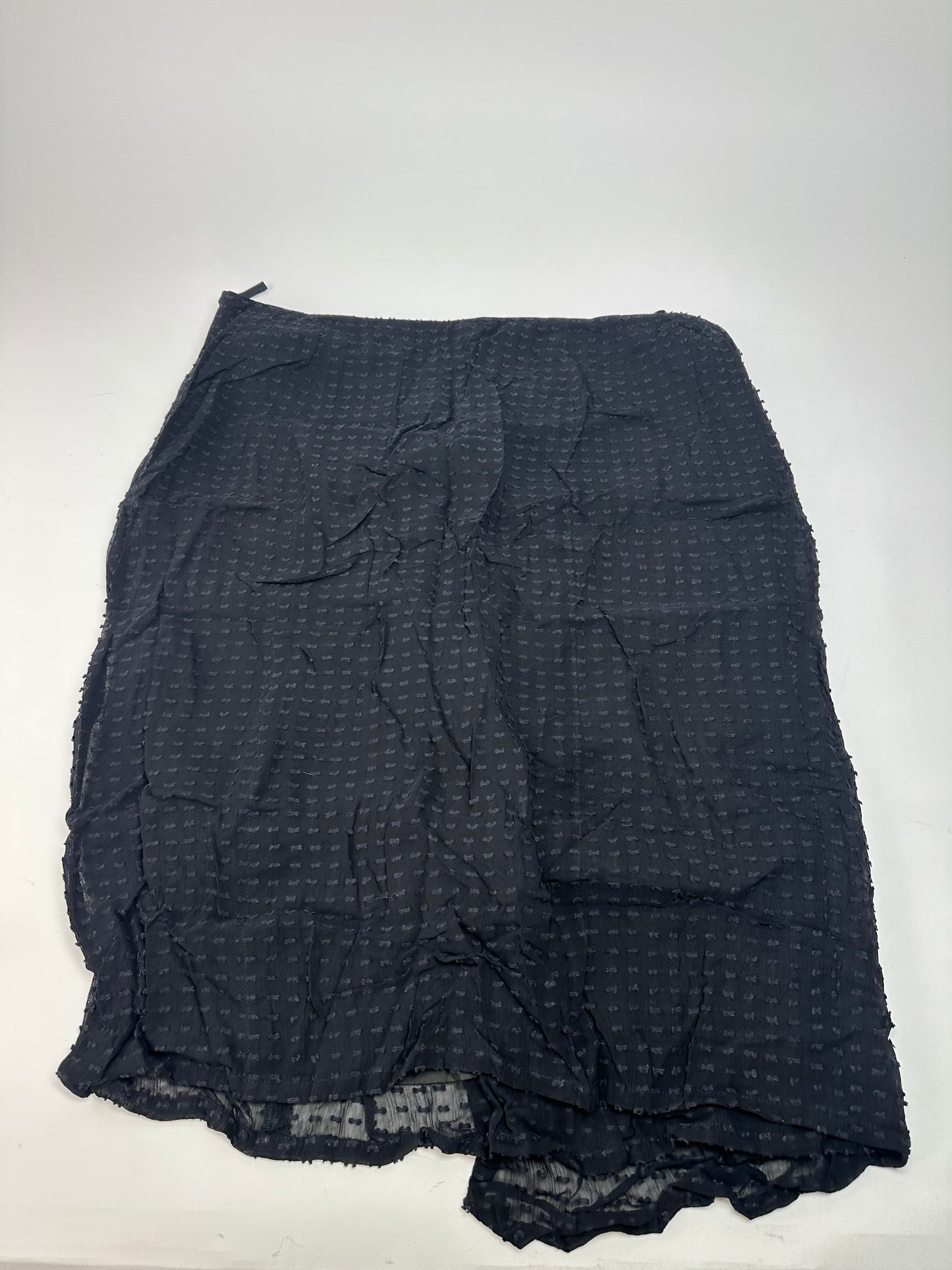 Vintage Givenchy Silk Bow Detail A-Line Skirt Black XL
