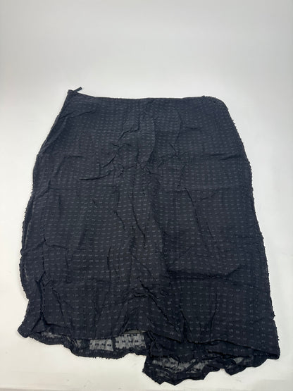 Vintage Givenchy Silk Bow Detail A-Line Skirt Black XL