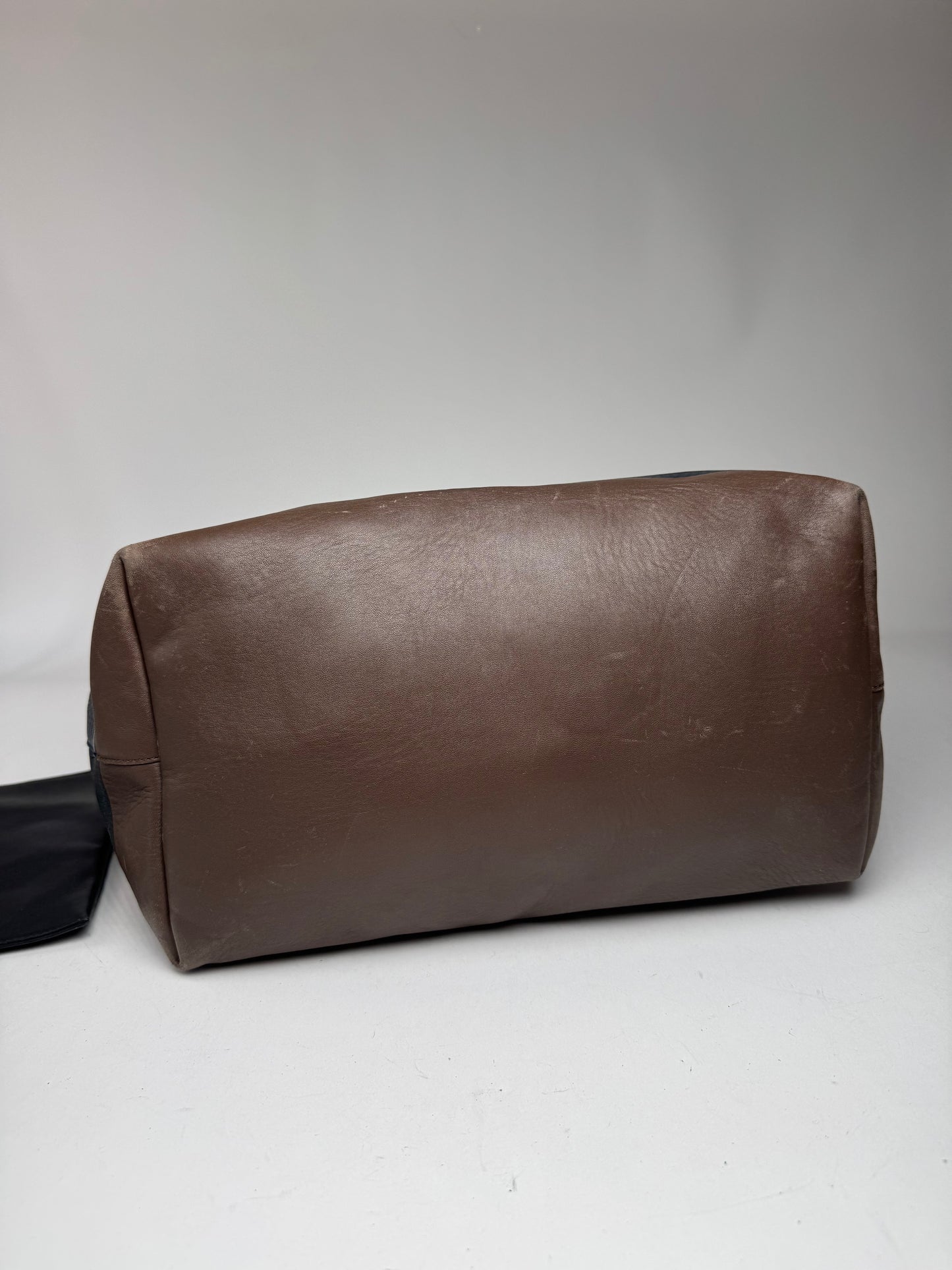 Vintage Marni Leather Bag Marine Black Brown