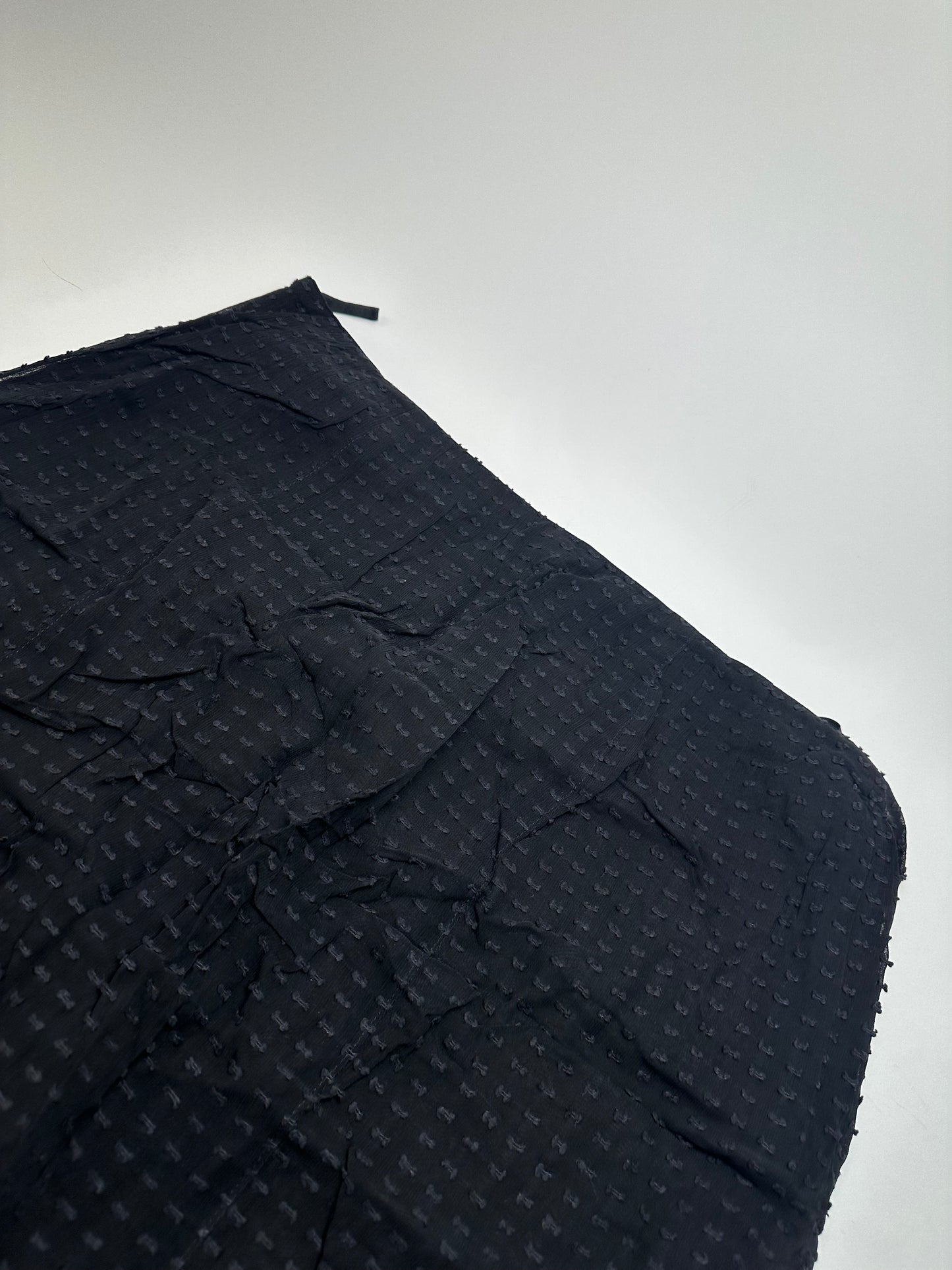 Vintage Givenchy Silk Bow Detail A-Line Skirt Black XL