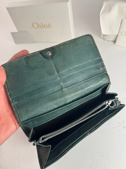 Vintage Chloe Paddington Leather wallet Blue
