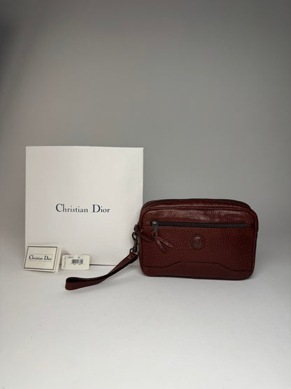 Vintage Dior Leather Clutch Brown