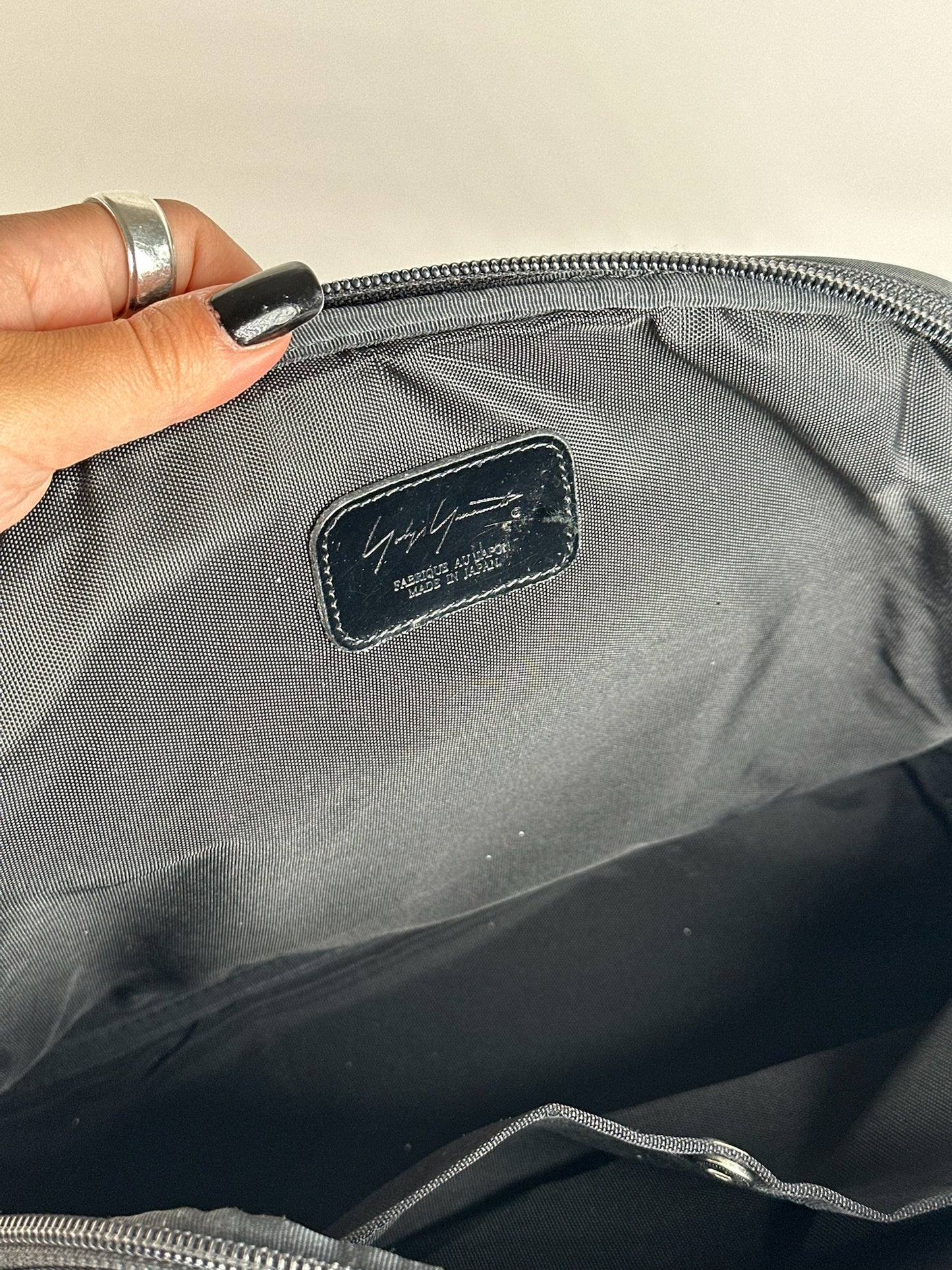 Sac vintage en toile Yohji Yamamoto noir