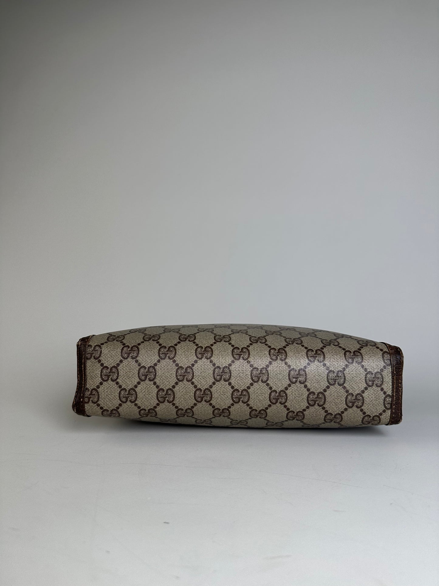 Vintage Gucci GG Supreme Canvas Pouch Beige Brown