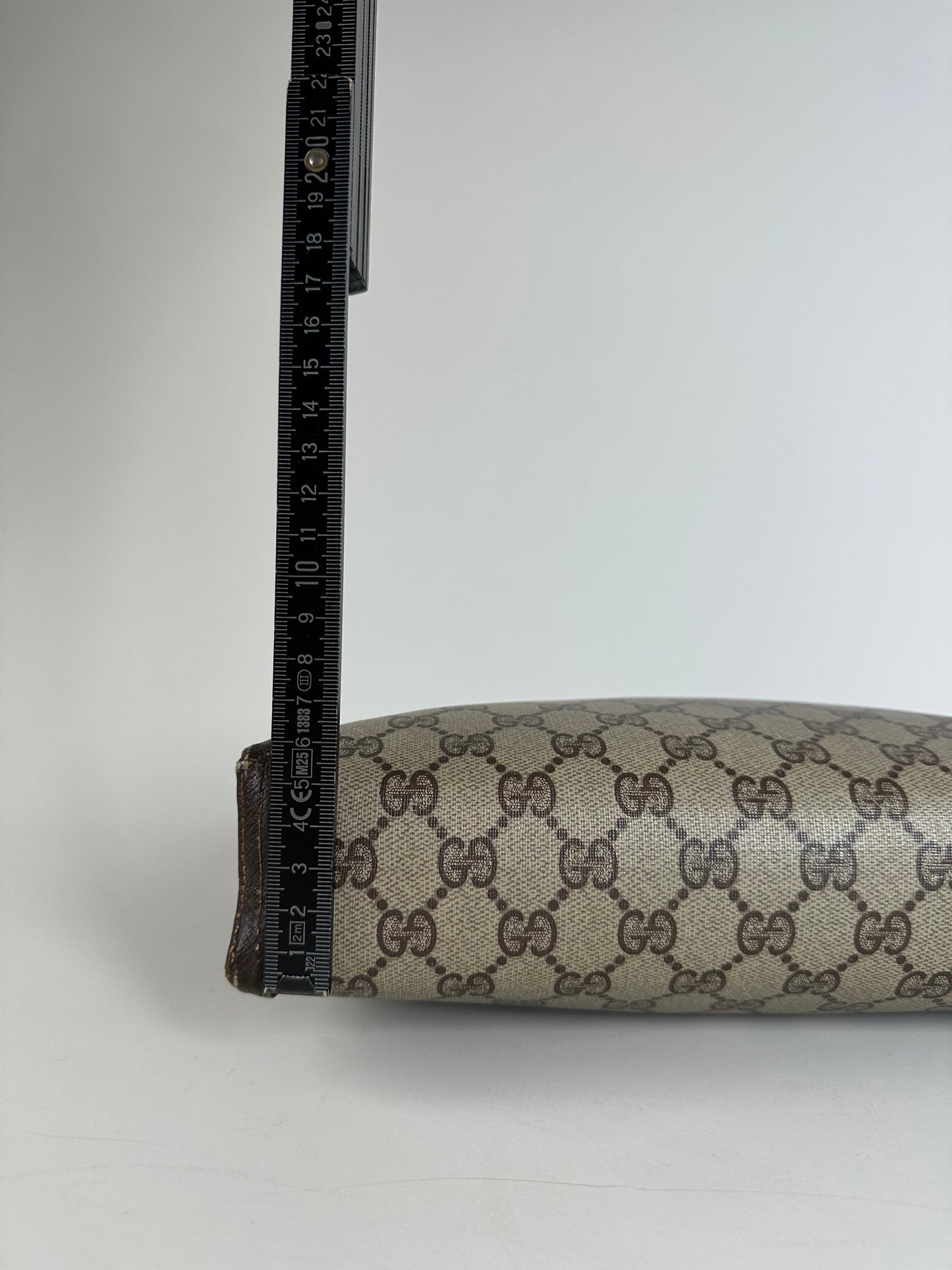 Vintage Gucci GG Supreme Canvas Pouch Beige Brown