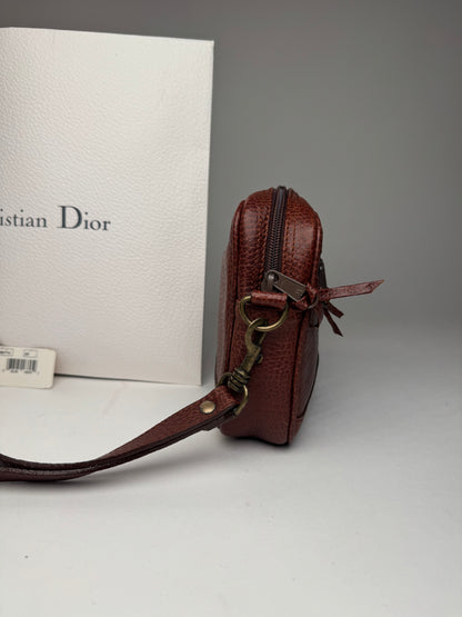 Vintage Dior Leather Clutch Brown