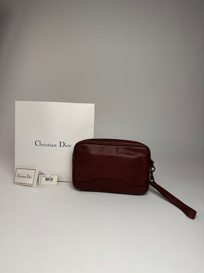 Vintage Dior Leather Clutch Brown