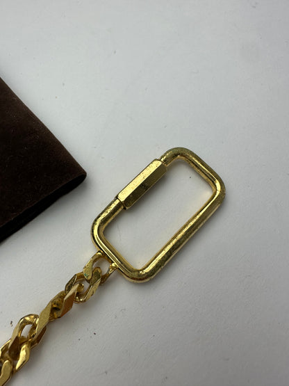 Vintage Celine Keychain / Pendant Gold Black