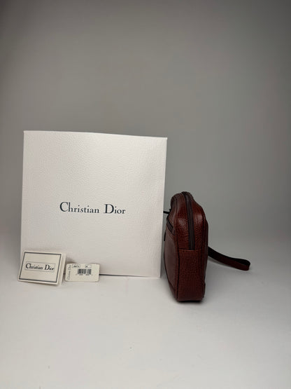 Vintage Dior Leather Clutch Brown