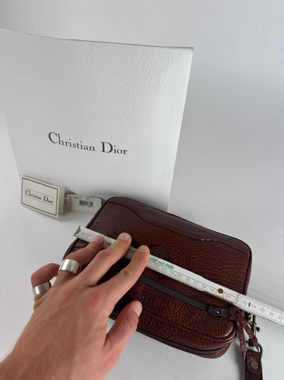 Vintage Dior Leather Clutch Brown