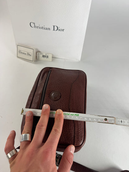 Vintage Dior Leather Clutch Brown