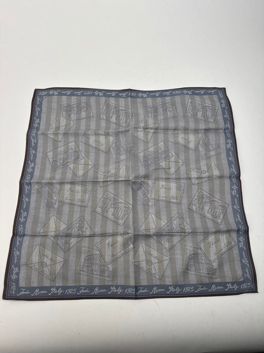 Vintage Fendi Striped scarf grey