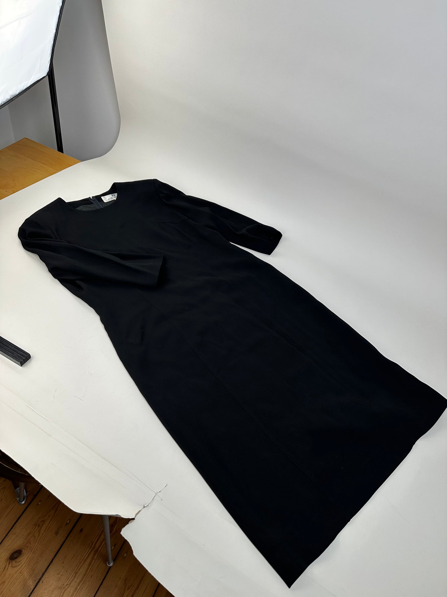 Vintage Givenchy Jersey Midi Dress Black M