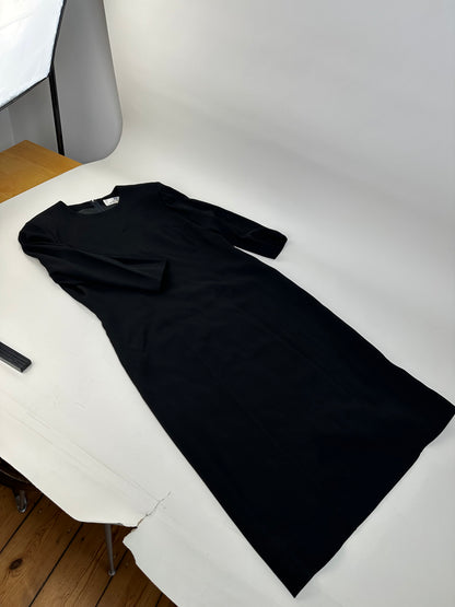 Vintage Givenchy Jersey Midi Dress Black M