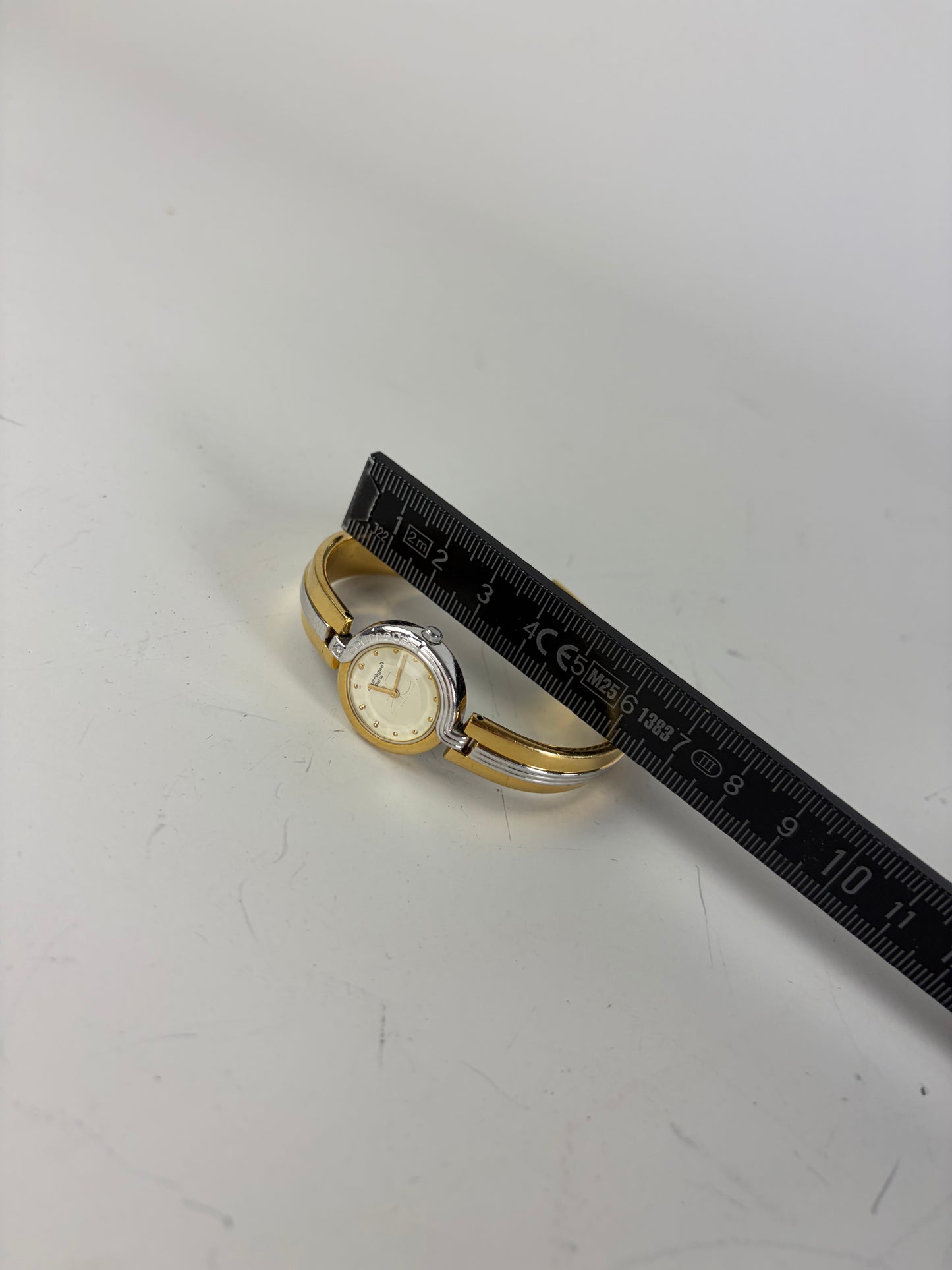 Vintage Courreges Bracelet Watch Gold Silver