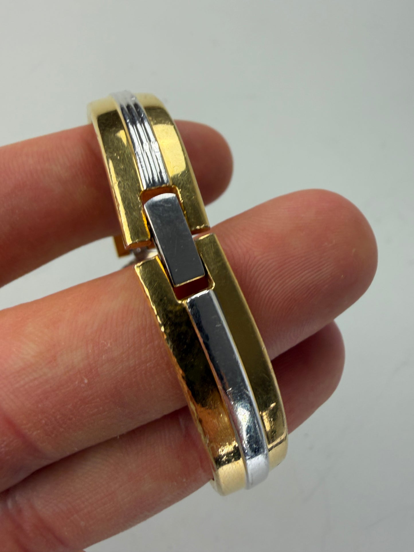 Vintage Courreges Bracelet Watch Gold Silver