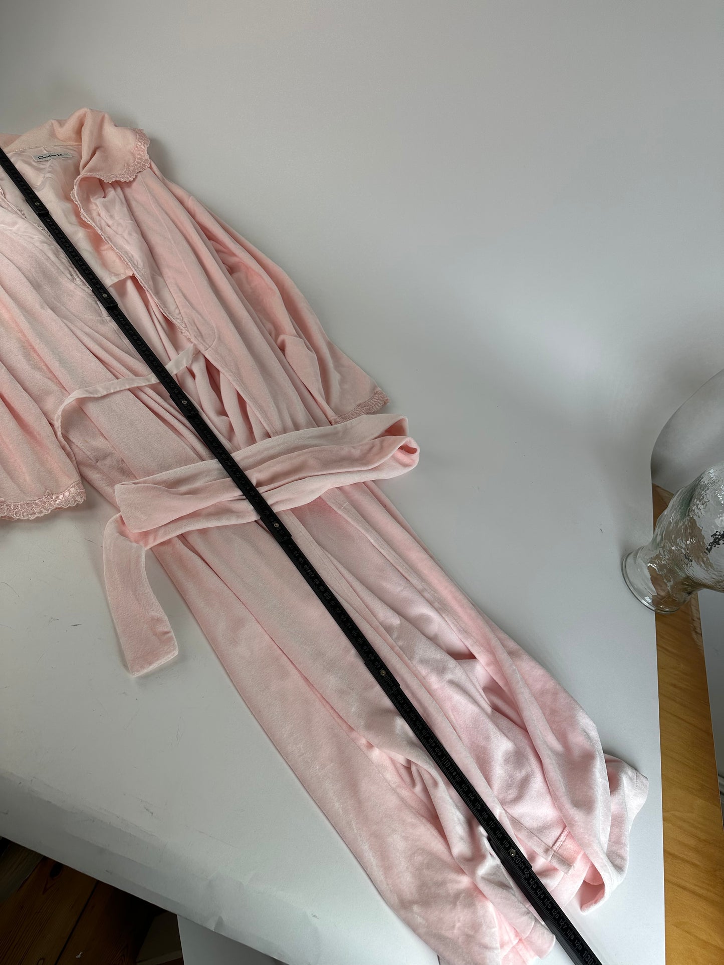 Vintage Christian Dior Velour Bathrobe Pink M
