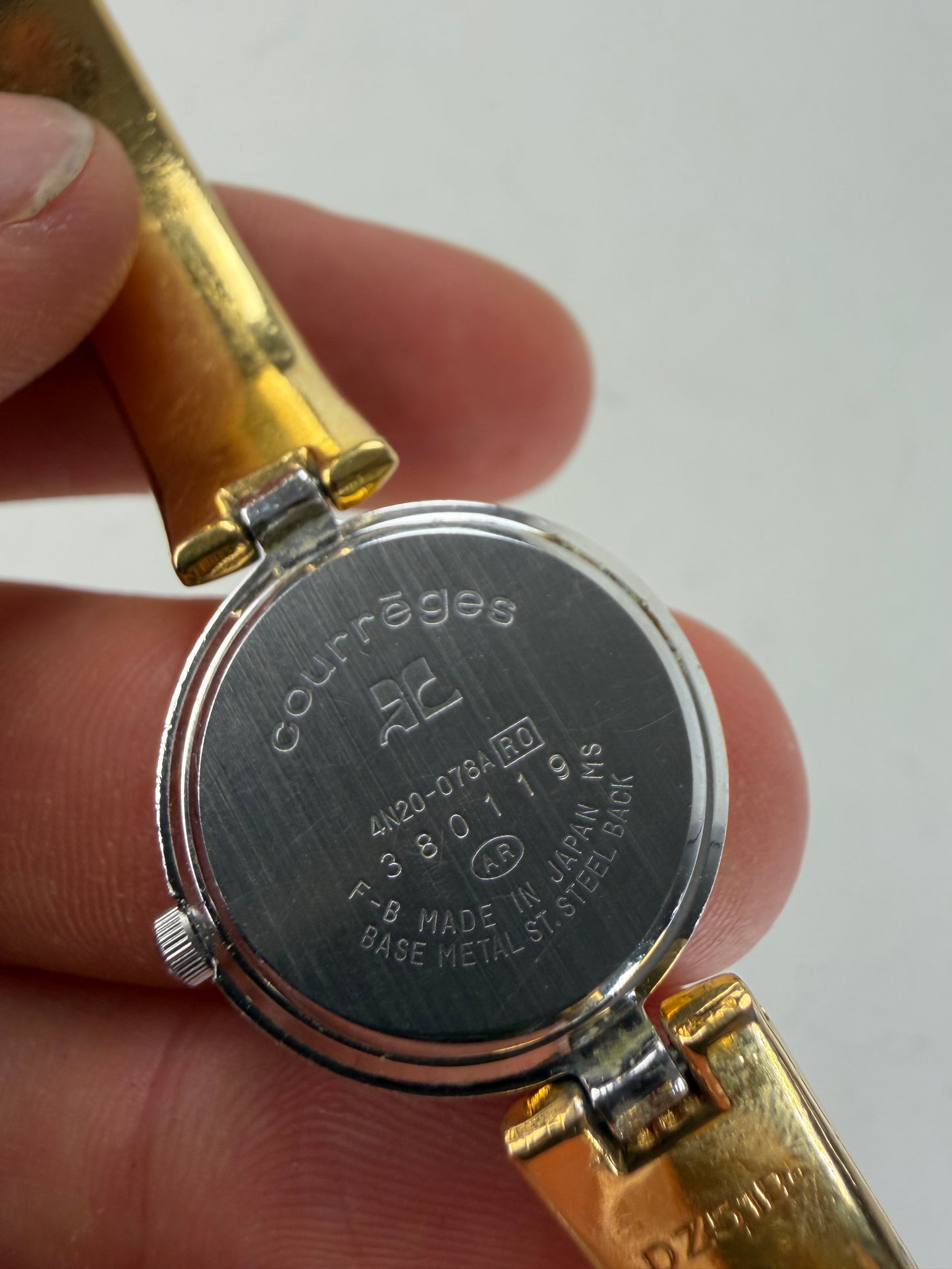 Vintage Courreges Bracelet Watch Gold Silver