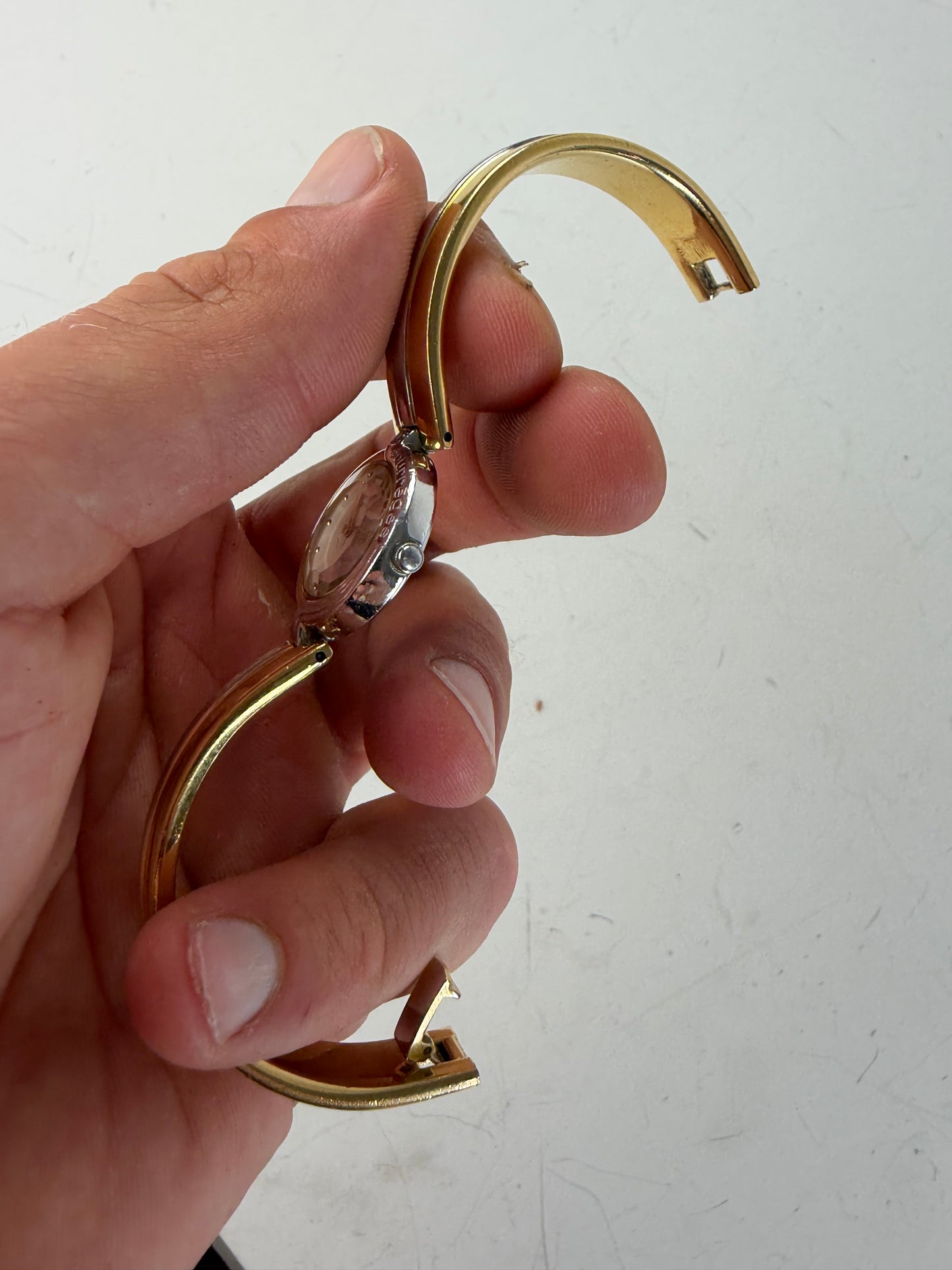Vintage Courreges Bracelet Watch Gold Silver