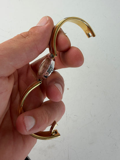 Vintage Courreges Bracelet Watch Gold Silver