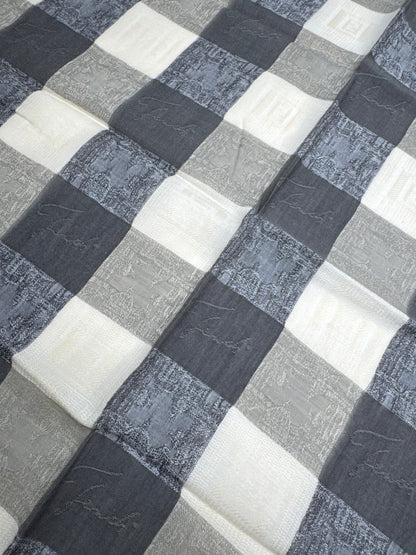 Vintage Fendi Checked Scarf brown beige
