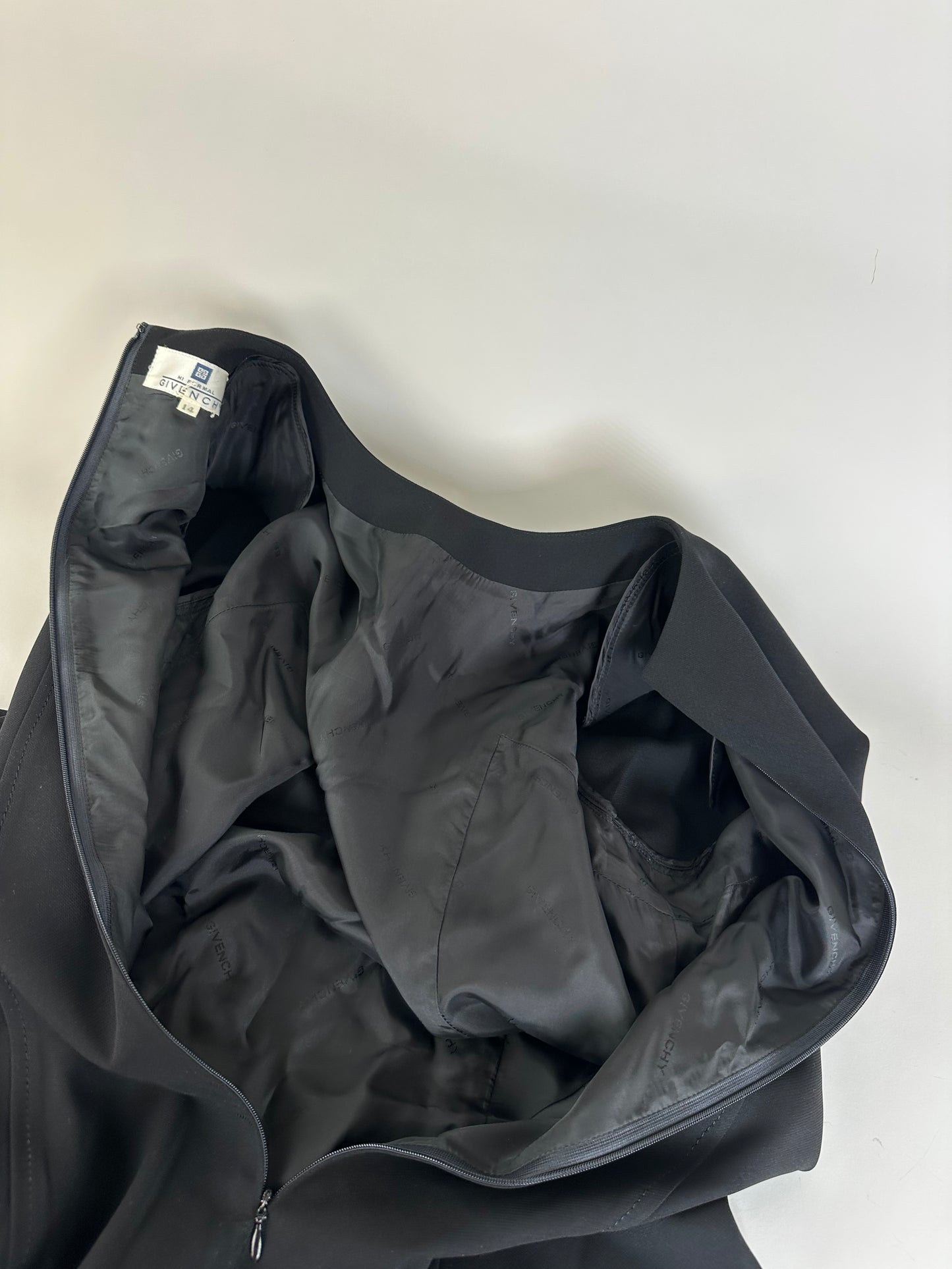 Vintage Givenchy Jersey Midi Dress Black M