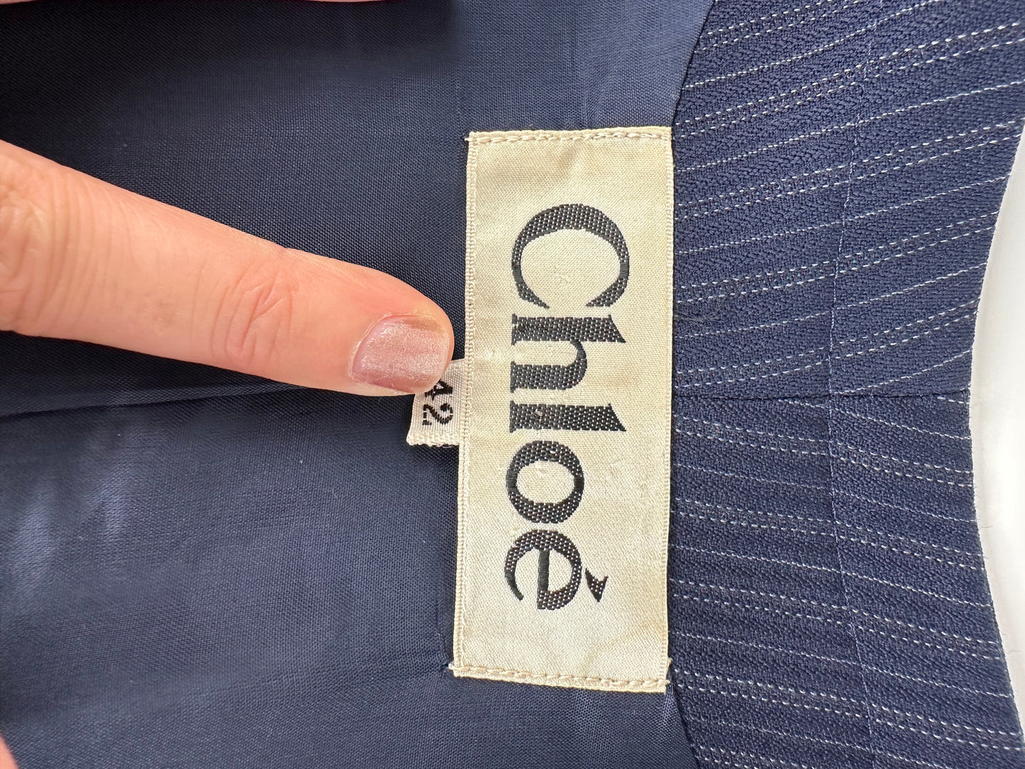 Vintage Chloe Wool Blazer Navy L