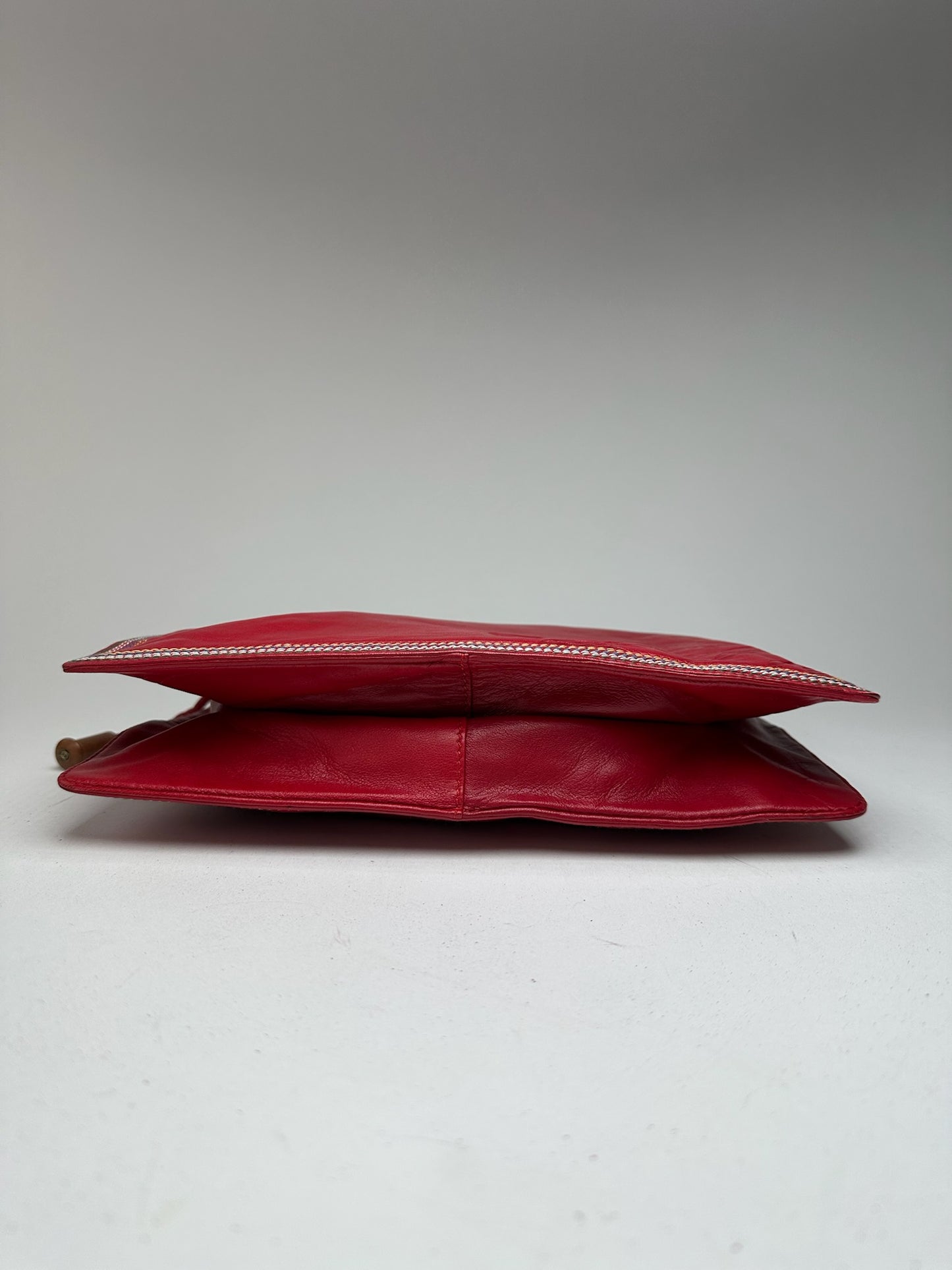 Pochette en cuir rouge vintage Loewe