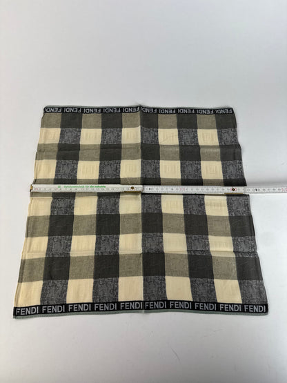 Vintage Fendi Checked Scarf brown beige