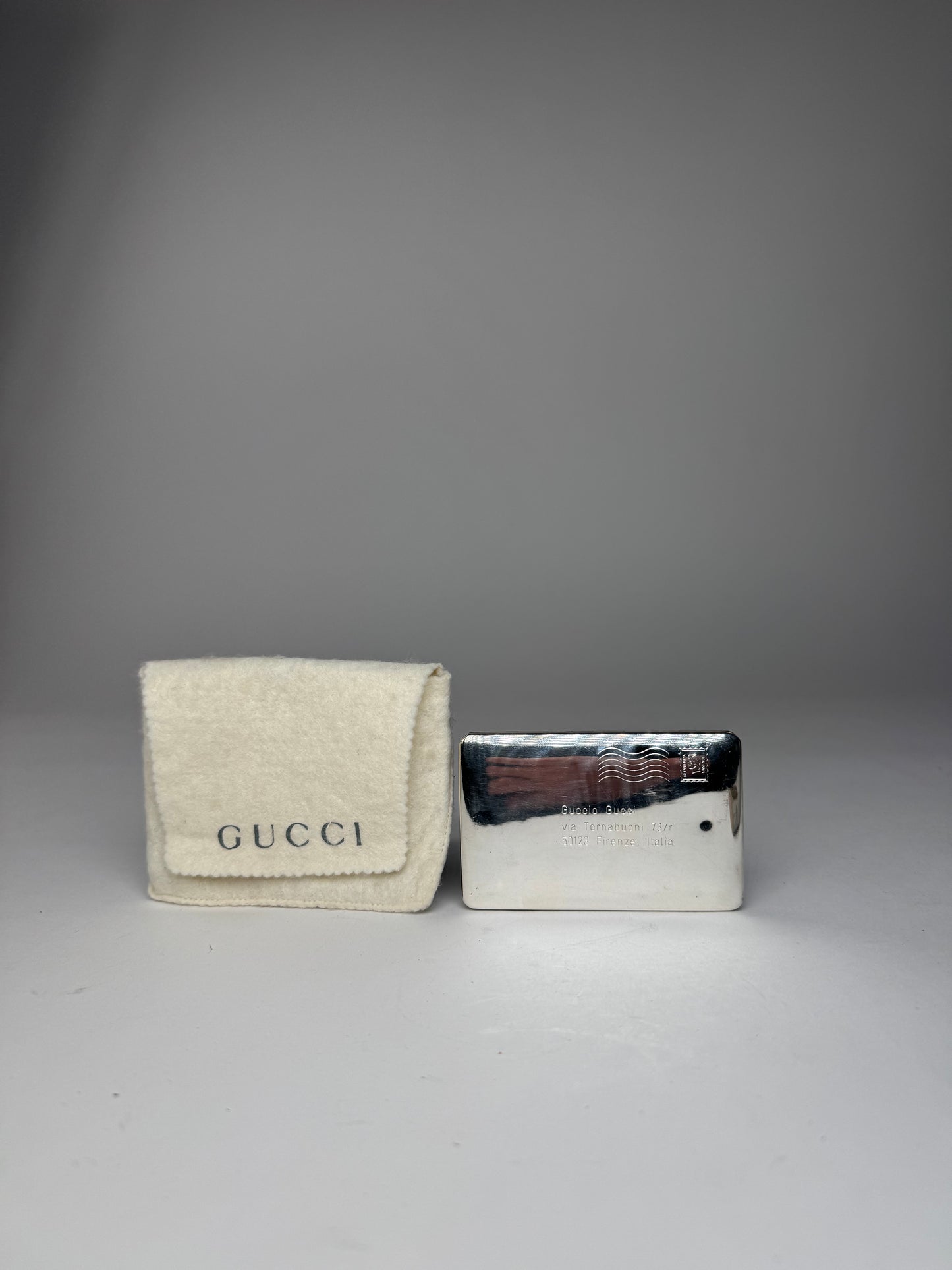 Vintage Gucci Sterling Silver Case Card Holder