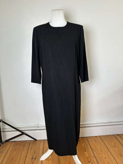 Vintage Givenchy Jersey Midi Dress Black M